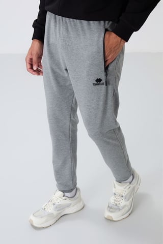 Herr Joggingbyxor med dragkedjeficka