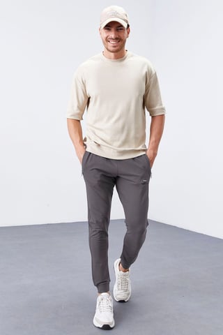 Herr Slim-Fit Fleecebyxor