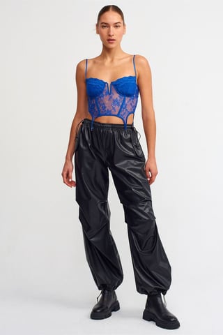 Women’s Faux Leather Jogger Pants