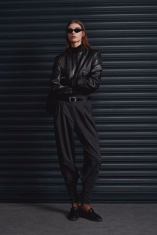 Women's High-Waist Tailored Crepe Trousers