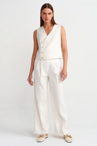 High-Waist Wide-Leg Crepe Trousers With Belt
