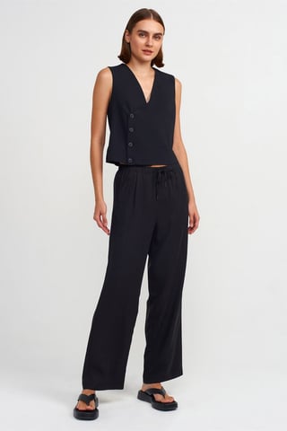 Women's Wide-leg Tencel Trousers With Drawstring Waist