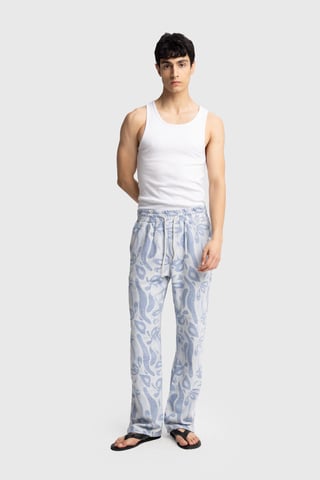 Men's Cotton Floral Knit Pants
