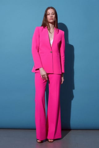 High-waist Flare Trousers
