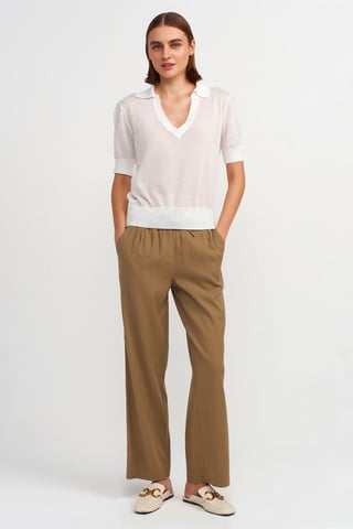 Women's Wide-leg Tencel Trousers With Drawstring Waist