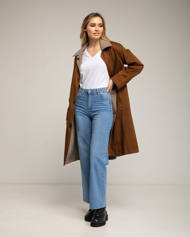 Wide leg basic high waisted jeans