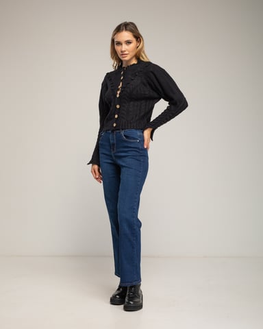 Wide leg basic high waisted jeans