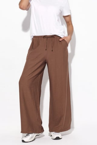 Wide Leg Elastic Waist Pants with Pockets