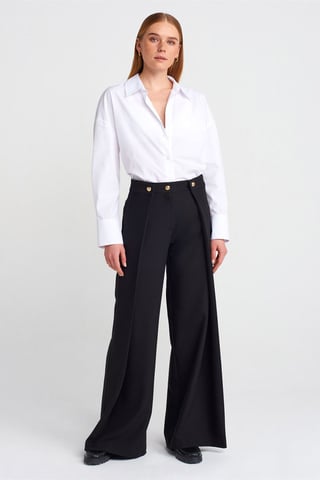 Women’s High-Waist Wide-Leg Crepe Trousers