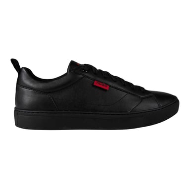 Hugo Mens Leather Tennis Trainers (Black)