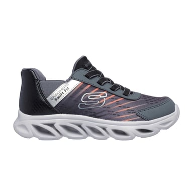 Skechers Childrens/Kids Glide Flex Lace Up Trainers (Black/Charcoal)