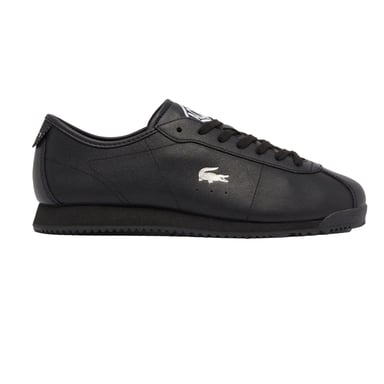 Lacoste Mens Club Low Leather Low Flat Trainers (Black)