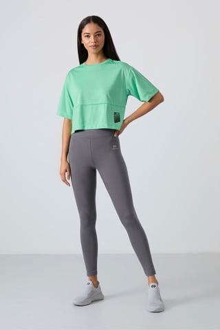 High-Waist Cotton Elastane Leggings