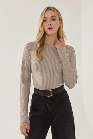 Crew Neck Jersey Topp