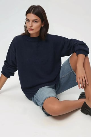 Crew Neck Mysig Tröja