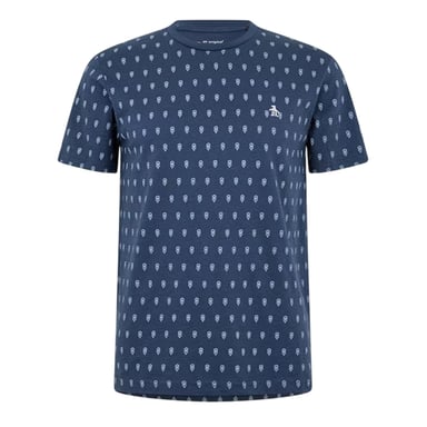 Original Penguin Mens All-Over Print T-Shirt (Yale Blue)