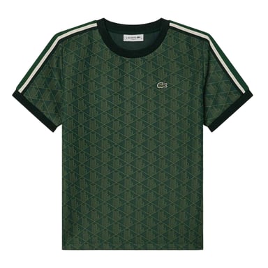 Lacoste Womens/Ladies Monogram Jacquard Slim T-Shirt (Green)