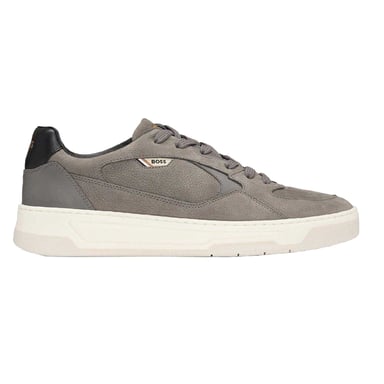 Boss Mens Baltimore Canvas Trainers (Medium Grey)