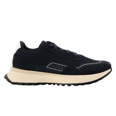 Boss Mens Jonah Suede Trainers (Dark Blue)
