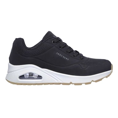 Skechers Womens/Ladies Uno Stand On Air Wedge Trainers (Black/White)