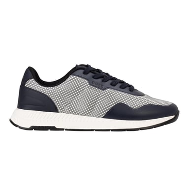 Boss Mens Titanium Mesh Low Trainers (Navy Blue/White)