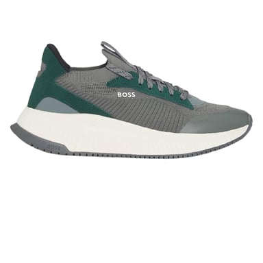 Boss Mens TTNM EVO Suede Trainers (Green)