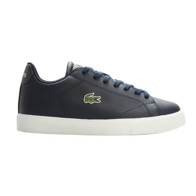 Lacoste Mens Lerond Set Croc Leather Flat Trainers (Navy/White)