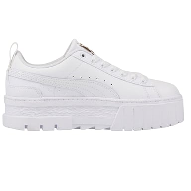 Puma Womens/Ladies Mayze Leather Platform Trainers (White)