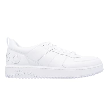 Hugo Mens Kilian Side Logo Flat Trainers (White)