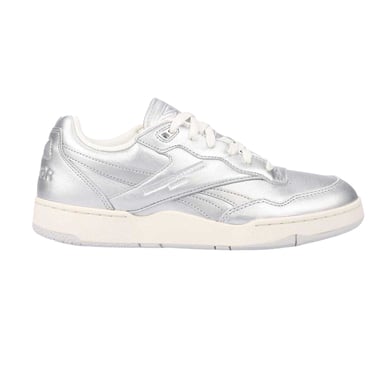 Reebok Mens BB 4000 II Metallic Leather Trainers (Silver)