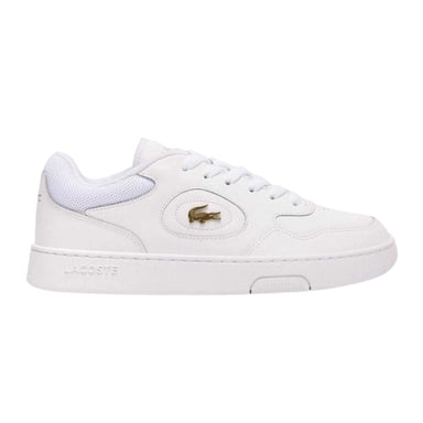 Lacoste Womens/Ladies Lineset Leather Flat Trainers (White/Gold)