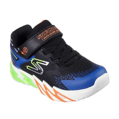 Skechers Childrens/Kids S Lights Flex-Glow Bolt Trainers (Black Blue)