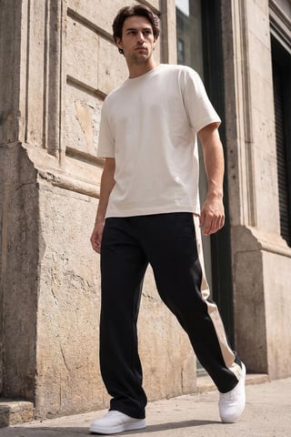 Men's Color-Blocked Palazzo Pants