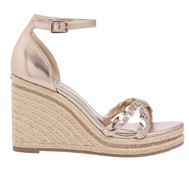 Dune London Womens/Ladies Khai Plaited Wedge Sandals (Rose Gold)