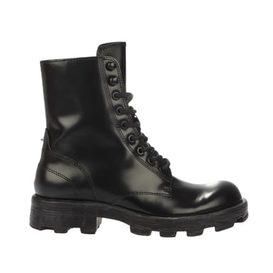 Diesel Womens/Ladies D-Hammer Leather Combat Boots (Black)