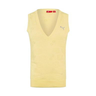 Puma Womens/Ladies Embroidered Logo Knitted Sleeveless Vest Top (Yellow)