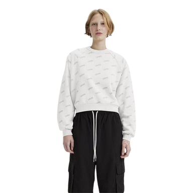 Levis Womens/Ladies Logo Crew Neck Sweatshirt (Bright White)