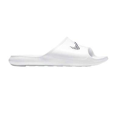 Nike Mens Victori One Swoosh Sliders (White/Black)