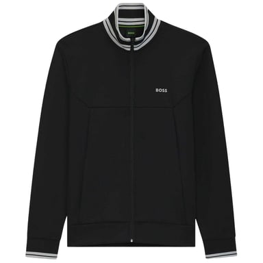 Boss Mens Embroidered Logo Regular Long-Sleeved Track Jacket (Black)