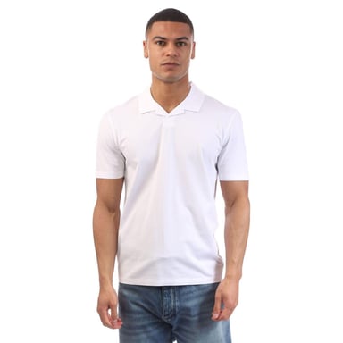 Hugo Mens Cotton Short-Sleeved Polo Shirt (White)