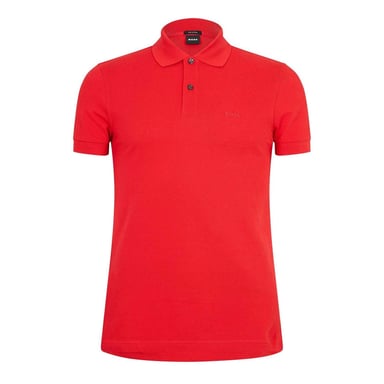 Boss Mens Firenze Cotton Polo Shirt (Bright Red)