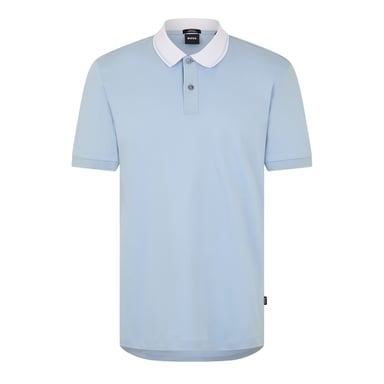 Boss Mens Melange Regular Polo Shirt (Pastel Blue)