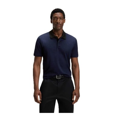 Boss Mens Regular Polo Shirt (Dark Blue)