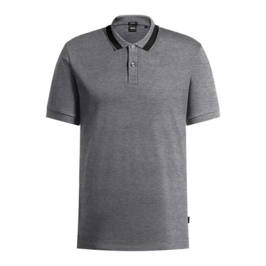 Boss Mens Melange Regular Polo Shirt (Medium Grey)