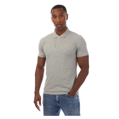 Aquascutum Mens Regular Short-Sleeved Polo Shirt (Light Grey Melange)