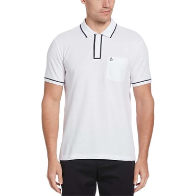 Original Penguin Mens Earl Organic Cotton Short-Sleeved Polo Shirt (White)