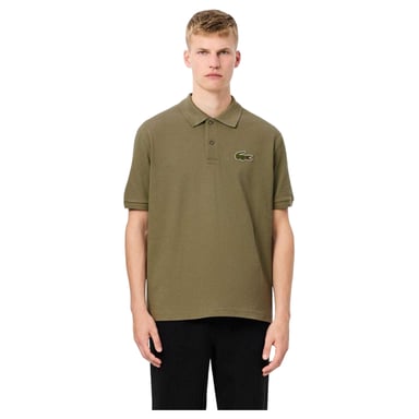 Lacoste Mens L.12.12 Embroidered Logo Loose Fit Polo Shirt (Khaki Green)