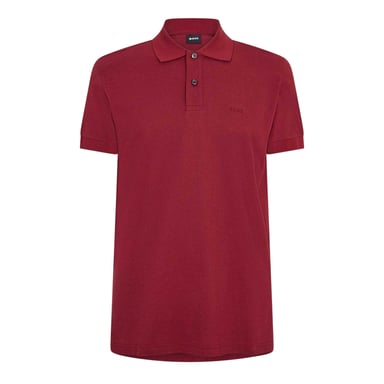 Boss Mens Firenze Cotton Polo Shirt (Dark Red)