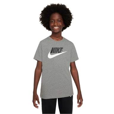 Nike Childrens/Kids Sportswear Logo Cotton T-Shirt (Dark Grey Heather)