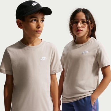 Nike Childrens/Kids Futura Classic Logo Regular T-Shirt (Cream)
